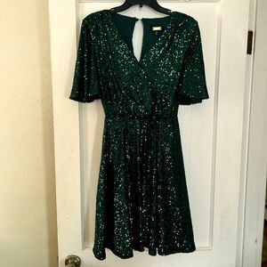 Alexia Admor Sparkling Green Midi Dress